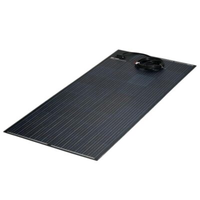 LSE195BF_NDS_lisaaurinkopaneeli_LightSolar_LSE_195_W_kytkentarasia_paneelin_paalla_png